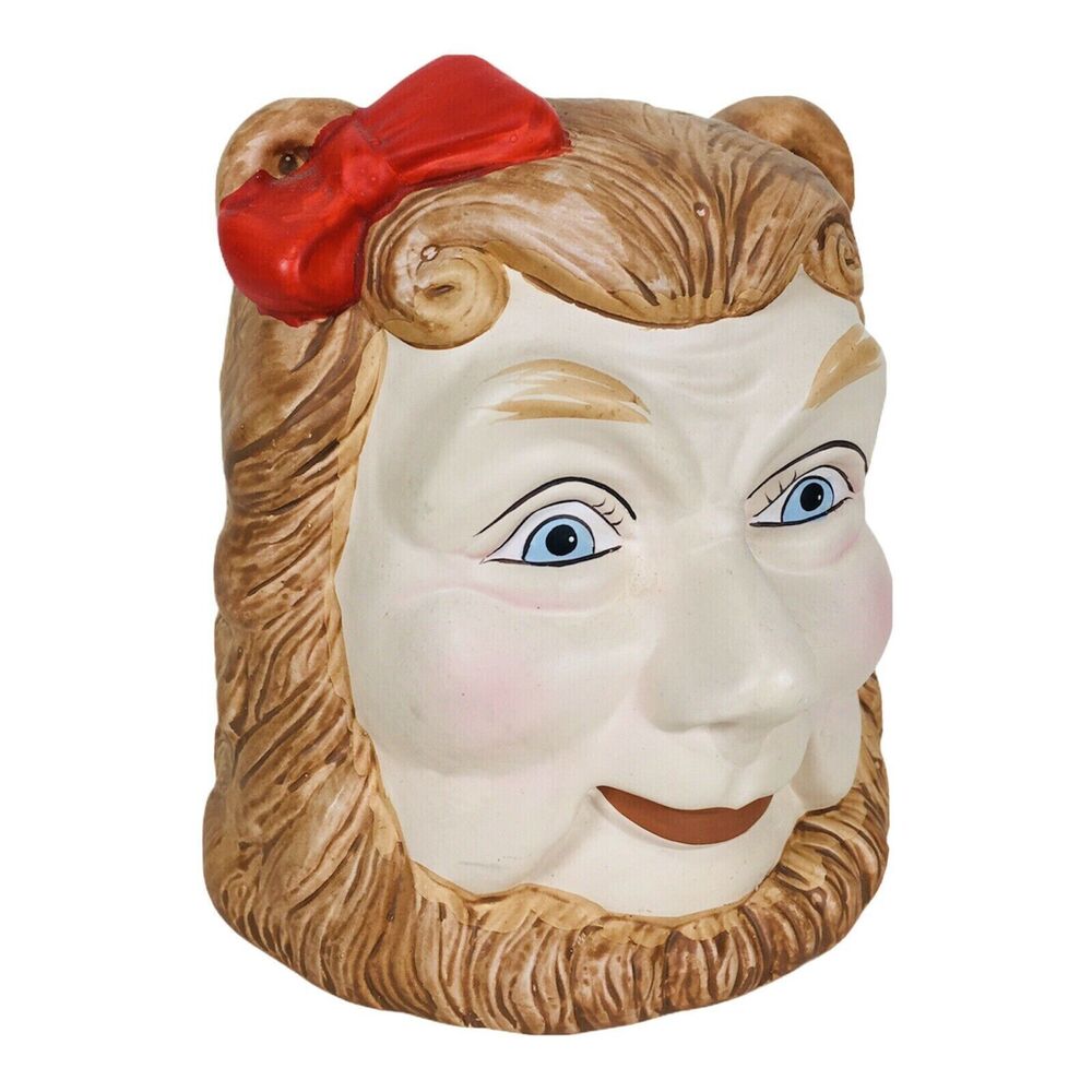 Vintage 80s The Wizard of Oz Hand Painted Ceramic Bank by Enesco Cowardly Lion